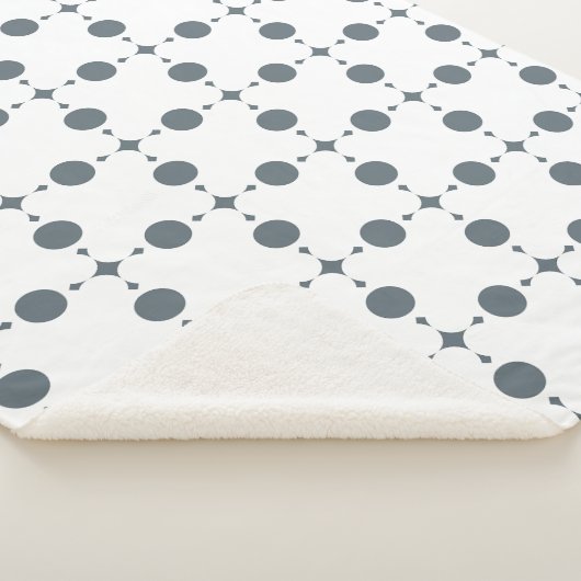 Gray Polka Dots, Polka Dot Pattern, Stippen, gedop Sherpa Deken (3/4)