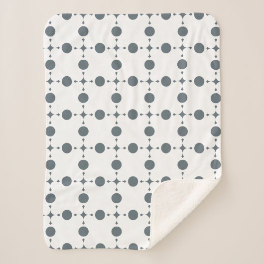 Gray Polka Dots, Polka Dot Pattern, Stippen, gedop Sherpa Deken (Voorkant)