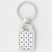Gray Polka Dots, Polka Dot Pattern, Stippen, gedop Sleutelhanger (Voorkant)