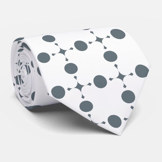 Gray Polka Dots, Polka Dot Pattern, Stippen, gedop Stropdas (Opgerold)