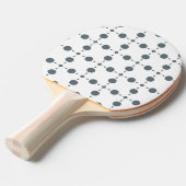 Gray Polka Dots, Polka Dot Pattern, Stippen, gedop Tafeltennisbatje (Voorkant Gekanteld)