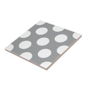 Gray Polka Dots, Polka Dot Pattern, Stippen, gedop Tegeltje (Zijkant)