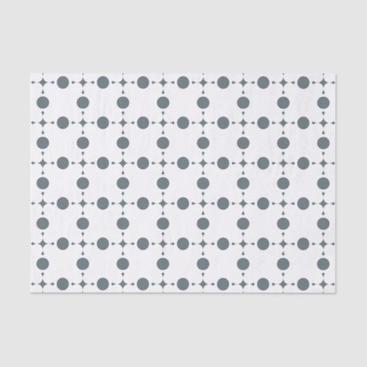 Gray Polka Dots, Polka Dot Pattern, Stippen, gedop Tissuepapier (Voorkant)