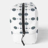 Gray Polka Dots, Polka Dot Pattern, Stippen, gedop Toilettasje (Rechts)