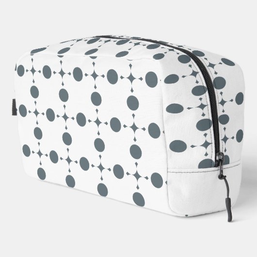 Gray Polka Dots, Polka Dot Pattern, Stippen, gedop Toilettasje (Rechterhoek)