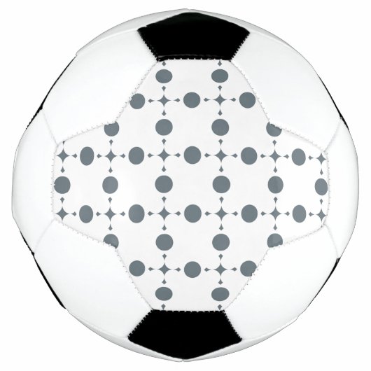 Gray Polka Dots, Polka Dot Pattern, Stippen, gedop Voetbal (Voorkant)