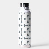 Gray Polka Dots, Polka Dot Pattern, Stippen, gedop Waterfles (Links)