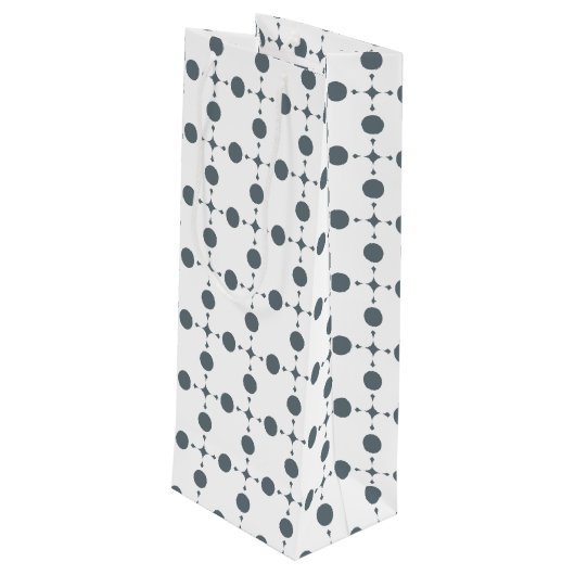 Gray Polka Dots, Polka Dot Pattern, Stippen, gedop Wijn Cadeautas (Achterkant Gekanteld)