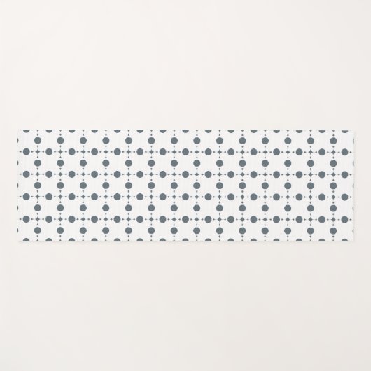 Gray Polka Dots, Polka Dot Pattern, Stippen, gedop Yogamat (Voorkant (horizontaal))