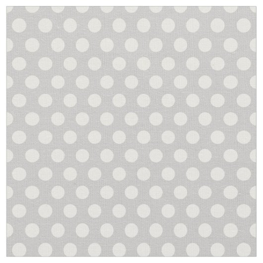 Gray Polka Dots Stof (Close Up)