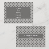 Gray Polka Dots Visitekaartje (Voorkant / Achterkant)
