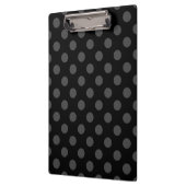Gray polka-punten op zwart klembord (Links)