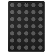Gray polka-punten op zwart klembord (Achterkant)