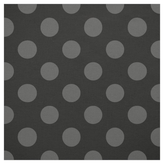 Gray polka-punten op zwart stof (Swatch)