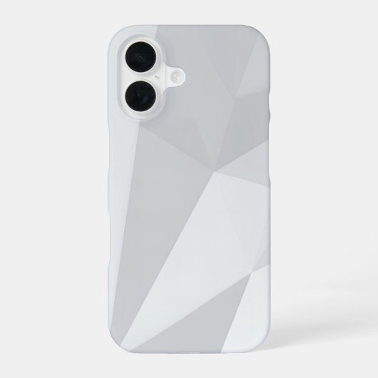 Gray Polygon Geometric Minimal iPhone 16 Hoesje (Achterkant)