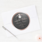 Gray Product Label Rose Gold Frame Logo Monogram (Envelop)