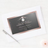 Gray Product Label Rose Gold Frame Logo Monogram (Envelop)