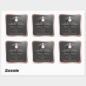 Gray Product Label Rose Gold Frame Logo Monogram (Vel)