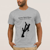 Gray Professional Tree Trimming Service Business T-shirt (Voorkant)