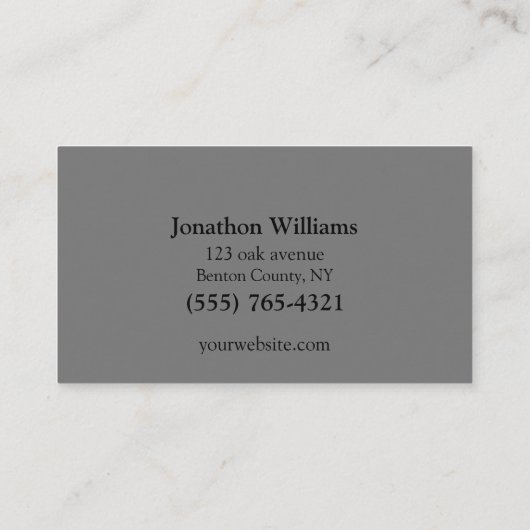 Gray Professional Tree Trimming Service Visitekaartje (Achterkant)