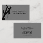 Gray Professional Tree Trimming Service Visitekaartje (Voorkant / Achterkant)
