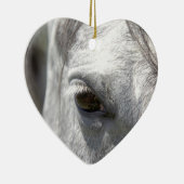Gray Quarter Horse Stallion Keramisch Ornament (Rechts)