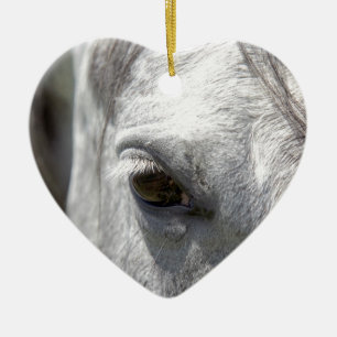 Gray Quarter Horse Stallion Keramisch Ornament