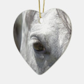 Gray Quarter Horse Stallion Keramisch Ornament (Links)