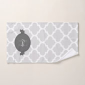 Gray Quatrefoil - Aangepaste set keukendoeken Bad Handdoek (Handdoek)