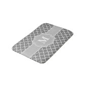 Gray Quatrefoil Chevron Monogram Bathmat Badmat (Gekanteld)