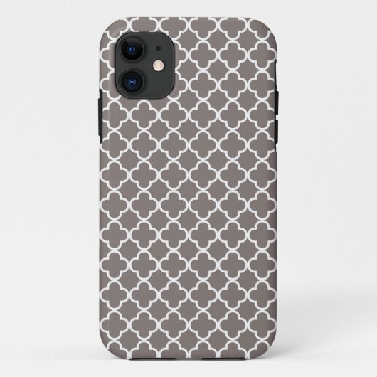 Gray Quatrefoil Patroon Case-Mate iPhone Case (Achterkant)