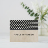 Gray Quatrefoil tabelnummer Briefkaart (Staand voorkant)