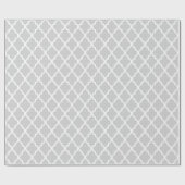 Gray Quatrefoil Tiles Pattern Cadeaupapier (Vlak)