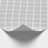 Gray Quatrefoil Tiles Pattern Cadeaupapier (Hoek)