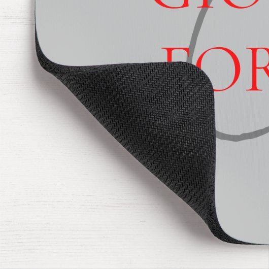 Gray Red Jouw naam Initiaal Monogram Modern Muismat (Hoek)