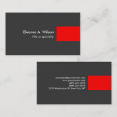 Gray Red Modern Unieke platte laptop - Professiona Visitekaartje (Voorkant / Achterkant)