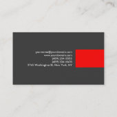 Gray Red Modern Unieke platte laptop - Professiona Visitekaartje (Achterkant)