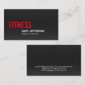 Gray Red Personal Trainer Visitekaartje (Voorkant / Achterkant)