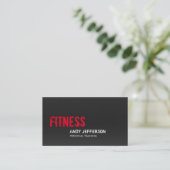 Gray Red Personal Trainer Visitekaartje (Staand voorkant)
