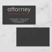 Gray Red Trendy Attorney of law Visitekaartje (Voorkant / Achterkant)