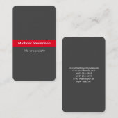 Gray Red Vertical Rond Consultant Visitekaartje (Voorkant / Achterkant)