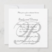 Gray Rehearsal Dinner Wedding Uitnodiging (Achterkant)