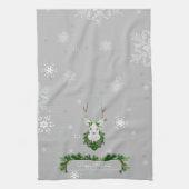 Gray Reindeer Kitchen Towel Theedoek (Verticaal)