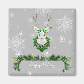 Gray Reindeer Magnet (Voorkant)