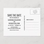 GRAY RETRO ARROWS AND HEART SAVE THE DATE BRIEFKAA AANKONDIGINGSKAART (Achterkant)