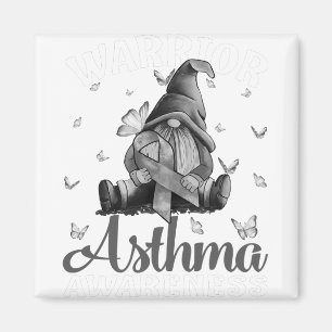 Gray Ribbon Awareness Warrior Butterfly Magneet