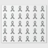 Gray Ribbon Awareness - Zombie, Brain Cancer Cadeaupapier (Vlak)