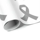 Gray Ribbon Awareness - Zombie, Brain Cancer Cadeaupapier (Rol Hoek)
