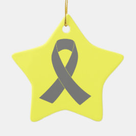 Gray Ribbon Awareness - Zombie, Brain Cancer Keramisch Ornament