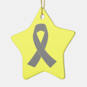 Gray Ribbon Awareness - Zombie, Brain Cancer Keramisch Ornament (Links)